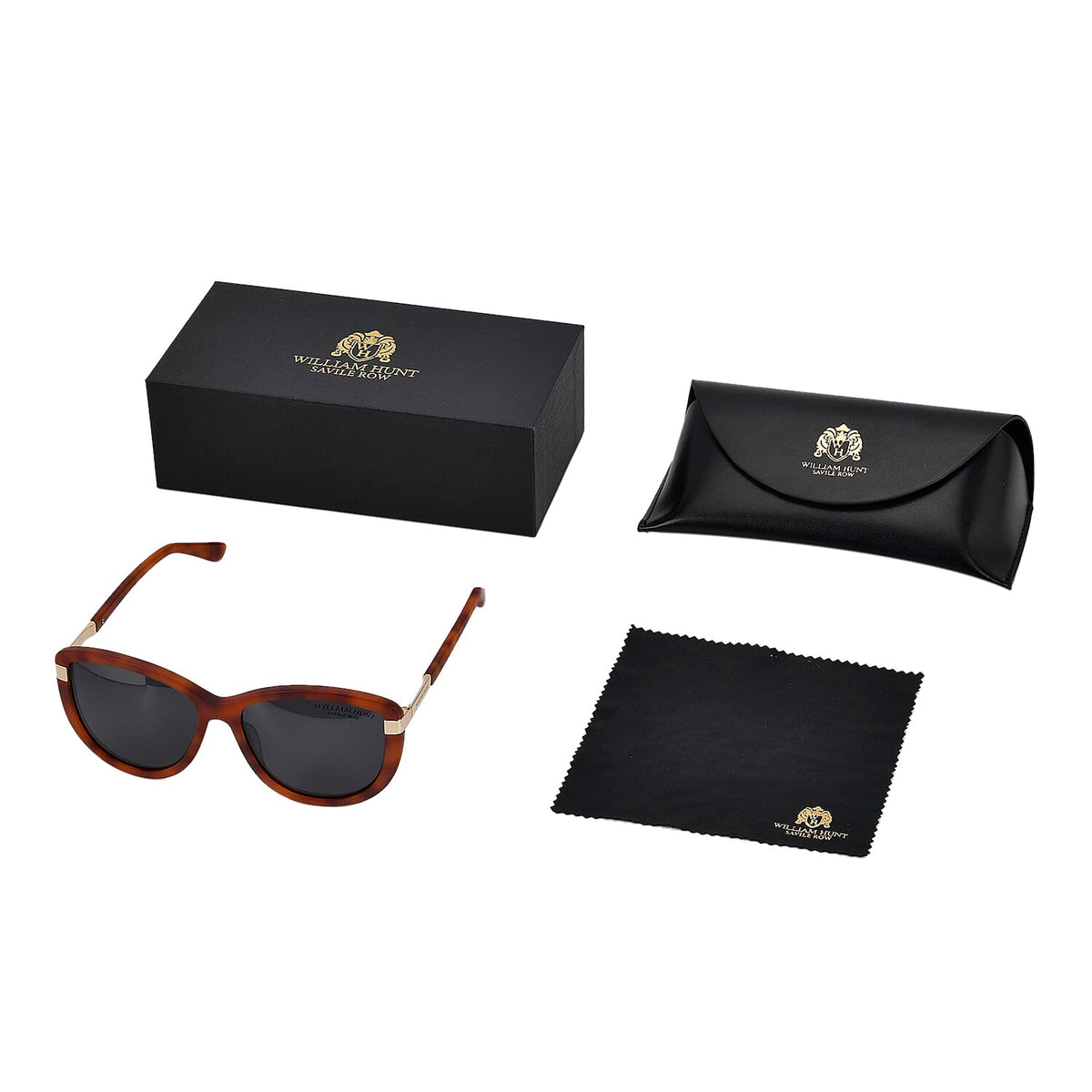 William Hunt-SAVILE ROW Fashion Sunglasses Polarized Lens UV 400 Protection - Brown (Leopard) 7704644 0