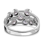 Designer Inspired - D'Joy Moissanite Bubble Ring in Rhodium Overlay Sterling Silver 1.49 Ct._7705580_4