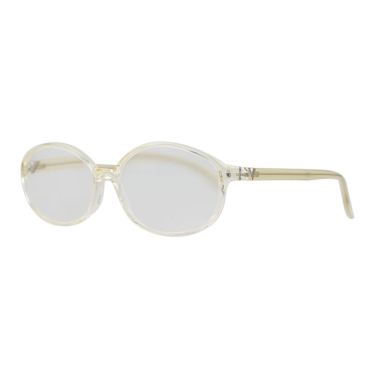 Designer Closeout - VALENTINO Rectangular Unisex Readers (Power 3.0 D) - Crystal V32523214 2