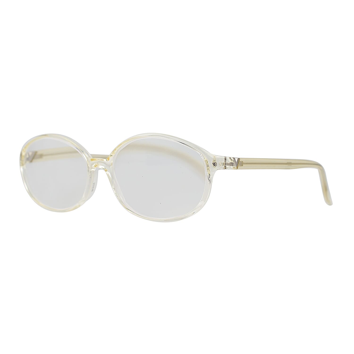 Designer Closeout - VALENTINO Rectangular Unisex Readers (Power 3.0 D) - Crystal V32523214 2