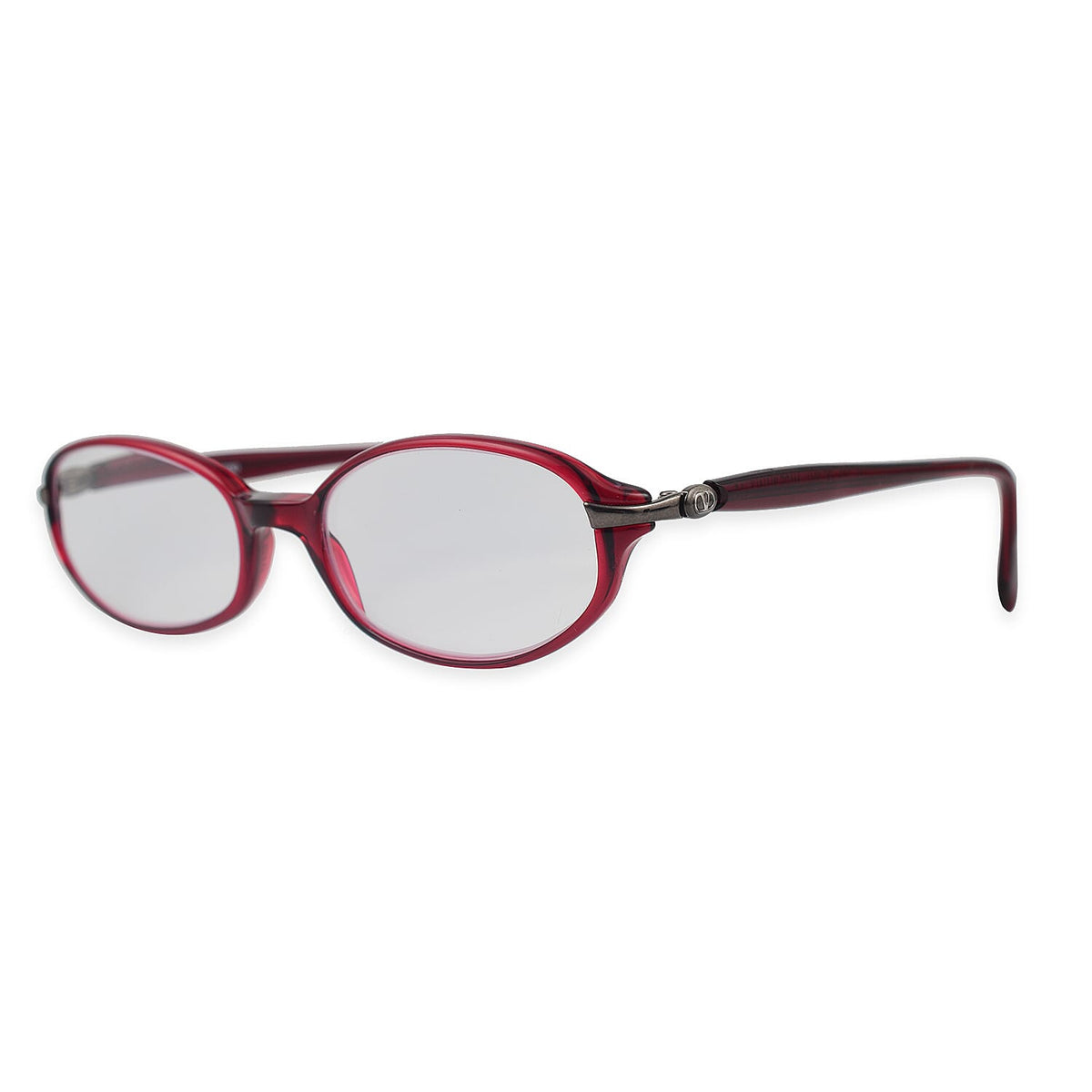Designer Closeout - VALENTINO Rectangular Unisex Readers (Power 4.0 D) - Red V32640715 1