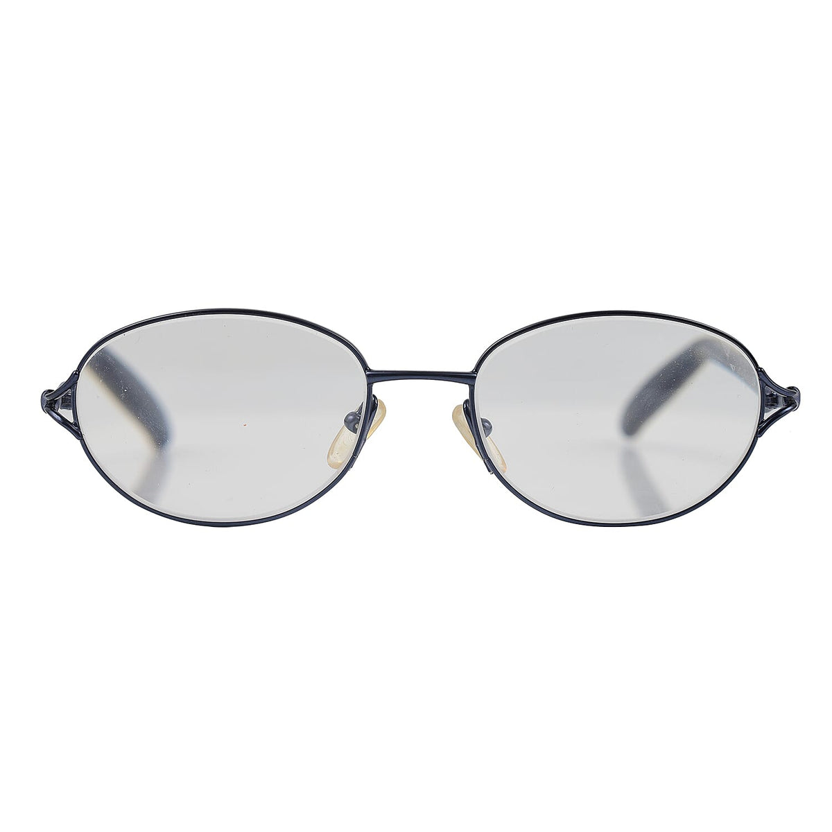 Designer Closeout - VALENTINO Oval Metal Unisex Readers (Power 4.0 D) - Blue V32512653 0