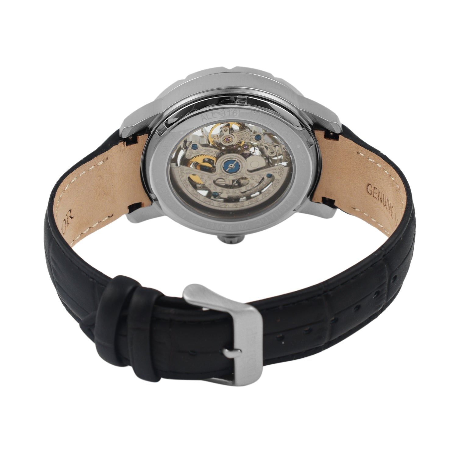 Ryder Collection Heritor Automatic Movement 5 ATM Water Resistant Watch with Black Genuine Leather Strap 7708586 6