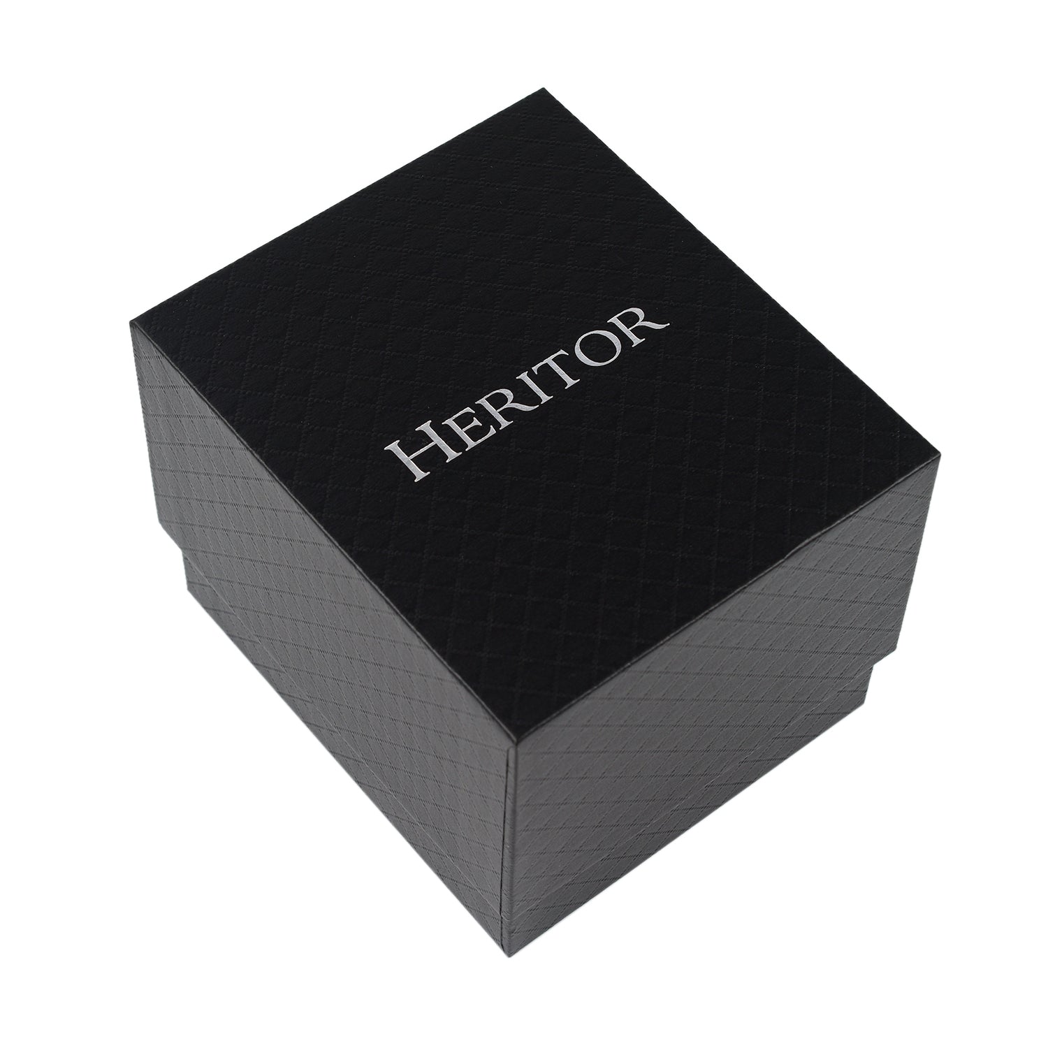 Ryder Collection Heritor Automatic Movement 5 ATM Water Resistant Watch with Black Genuine Leather Strap 7708586 7