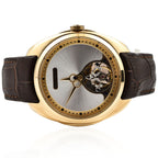 HERITOR Automatic Semi-Skeleton Movement 5ATM Water Resistance Gold Dial Mens Watch with Brown Leather Strap_7708659_4