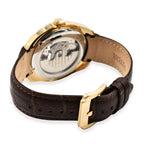 HERITOR Automatic Semi-Skeleton Movement 5ATM Water Resistance Gold Dial Mens Watch with Brown Leather Strap_7708659_5