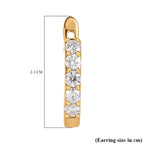 Moissanite J Hoop Earrings in 18K Vermeil Yellow Gold Plated Sterling Silver 1.00 Ct._7709836_4