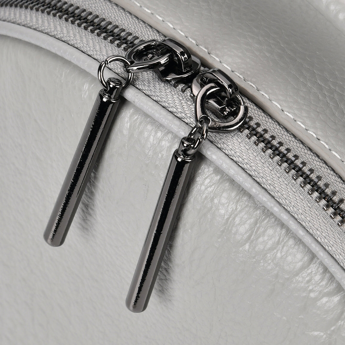 100% Genuine Leather Circle Croc Embossed Crossbody Bag - Creamy Off-White 7710165 7