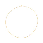 Hatton Garden Closeout - 9K Yellow Gold Diamond Cut Curb Necklace (Size 18) with Spring Ring Clasp_7711947