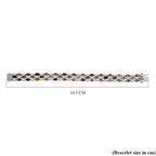 Multi-Tourmaline & Natural Zircon Bracelet (Size - 7) in Platinum Overlay Sterling Silver 19.40 Ct, Silver Wt 19.55 Gms_7712887_4