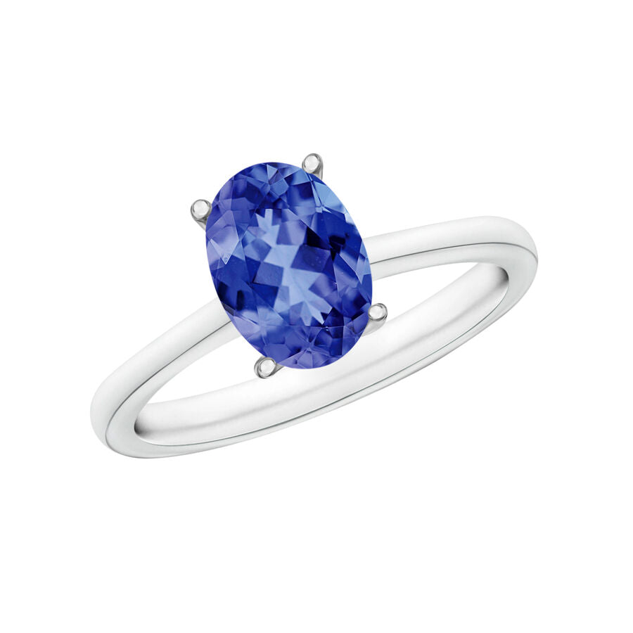 14K W Gold  AA  Tanzanite Ring 1.35 ct,  Gold Wt. 4 Gms  1.350  Ct. 7716407 0