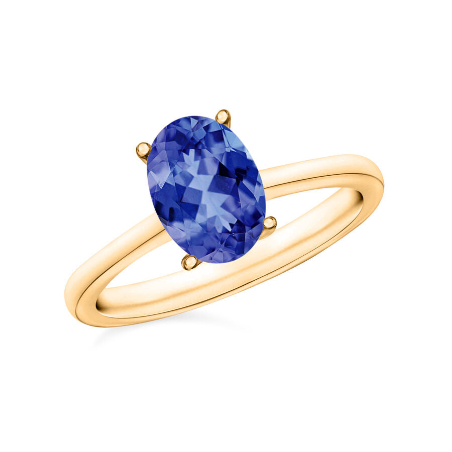 14K Yellow Gold  AA  Tanzanite Ring 1.35 ct,  Gold Wt. 4 Gms  1.350  Ct. 7716427 0