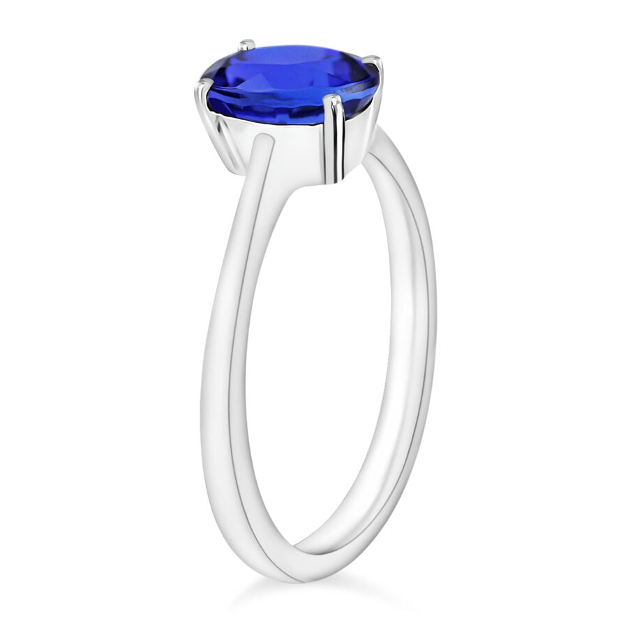 18K W Gold  AAA  Tanzanite Ring 1.35 ct,  Gold Wt. 5.5 Gms  1.350  Ct. 7716465 2