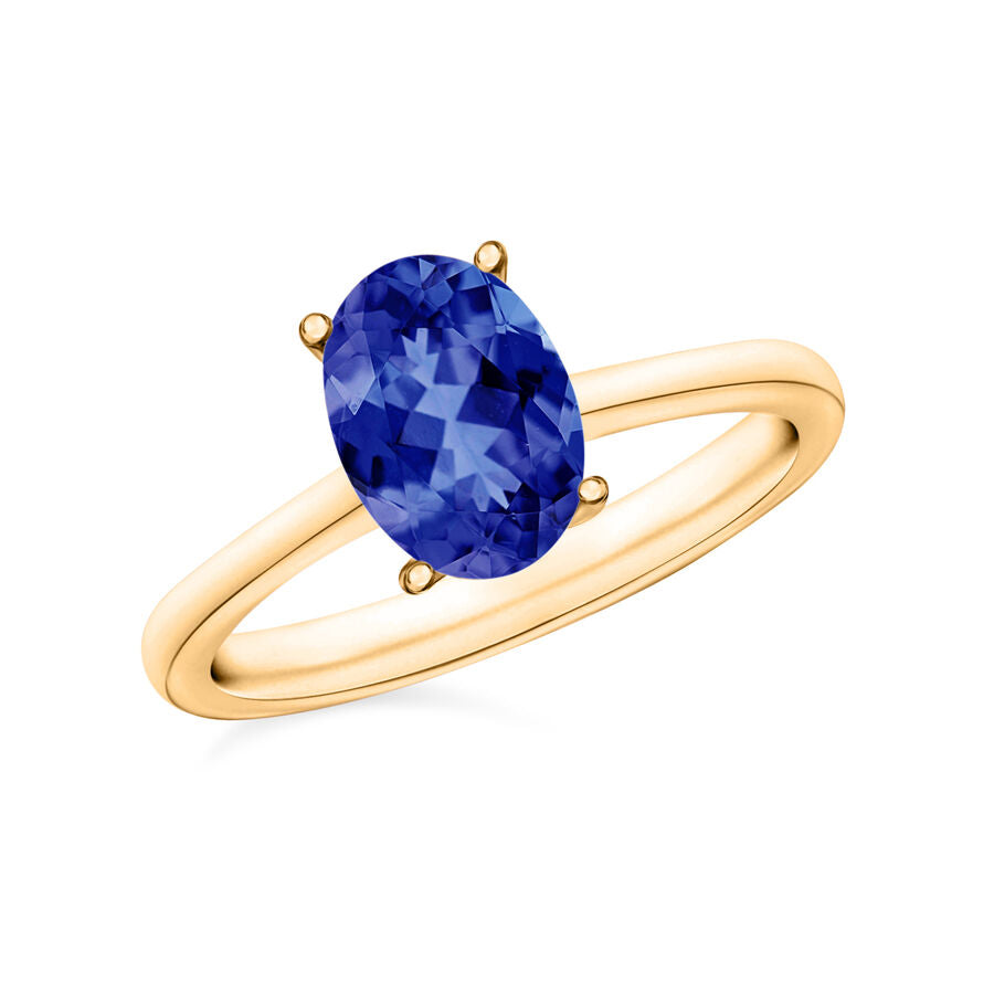 18K Yellow Gold  AAA  Tanzanite Ring 1.35 ct,  Gold Wt. 5.5 Gms  1.350  Ct. 7716484 0