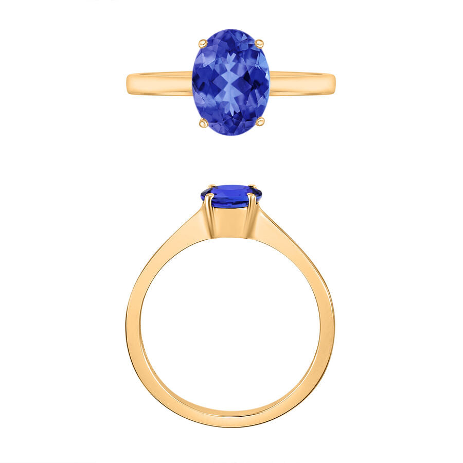 18K Yellow Gold  AAA  Tanzanite Ring 1.35 ct,  Gold Wt. 5.5 Gms  1.350  Ct. 7716484 3