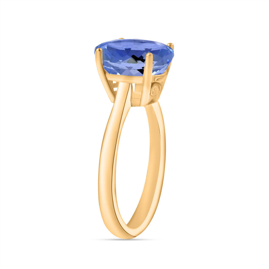 Tanzanite  Solitaire Ring in Vermeil RG Sterling Silver 3.05 ct  3.050  Ct. 7716564 2