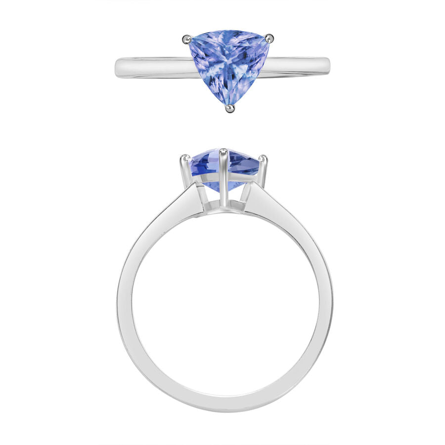 Tanzanite  Ring in Platinum Overlay Sterling Silver 1.45 ct  1.450  Ct. 7716923 3