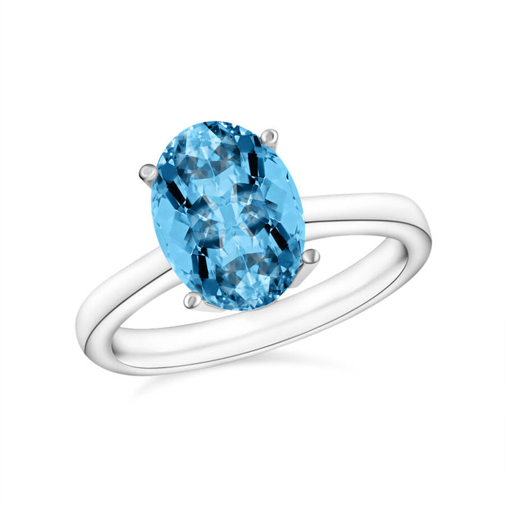 950 Platinum  AAAA  Santamaria Aquamarine  Solitaire Ring 1.80 ct,  Platinum Wt. 5.5 Gms  1.800  Ct. 7717093 1