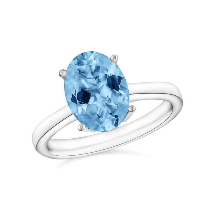 18K W Gold  AAA  Santamaria Aquamarine Solitaire Ring 1.80 ct,  Gold Wt. 5.5 Gms  1.800  Ct. 7717127 1