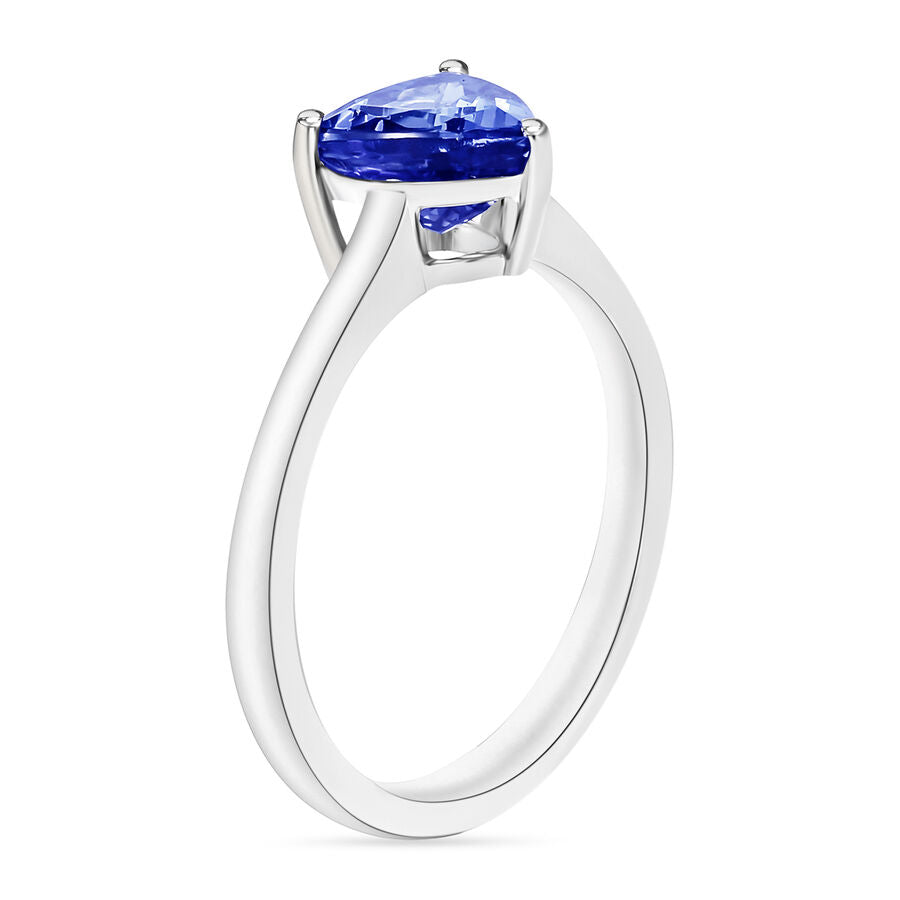 18K W Gold  AAA  Tanzanite Ring 1.45 ct,  Gold Wt. 5.5 Gms  1.450  Ct. 7717161 2