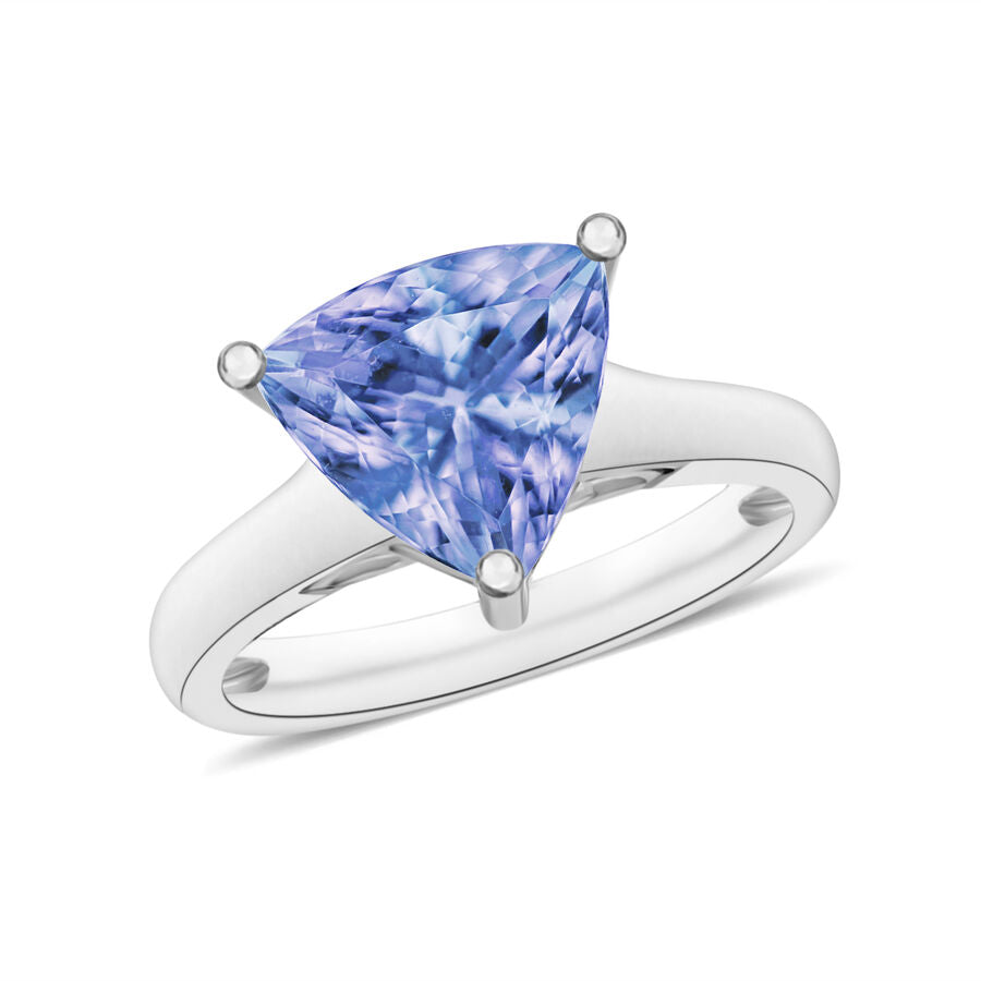Tanzanite  Ring in Platinum Overlay Sterling Silver 2.90 ct  2.900  Ct. 7717297 0