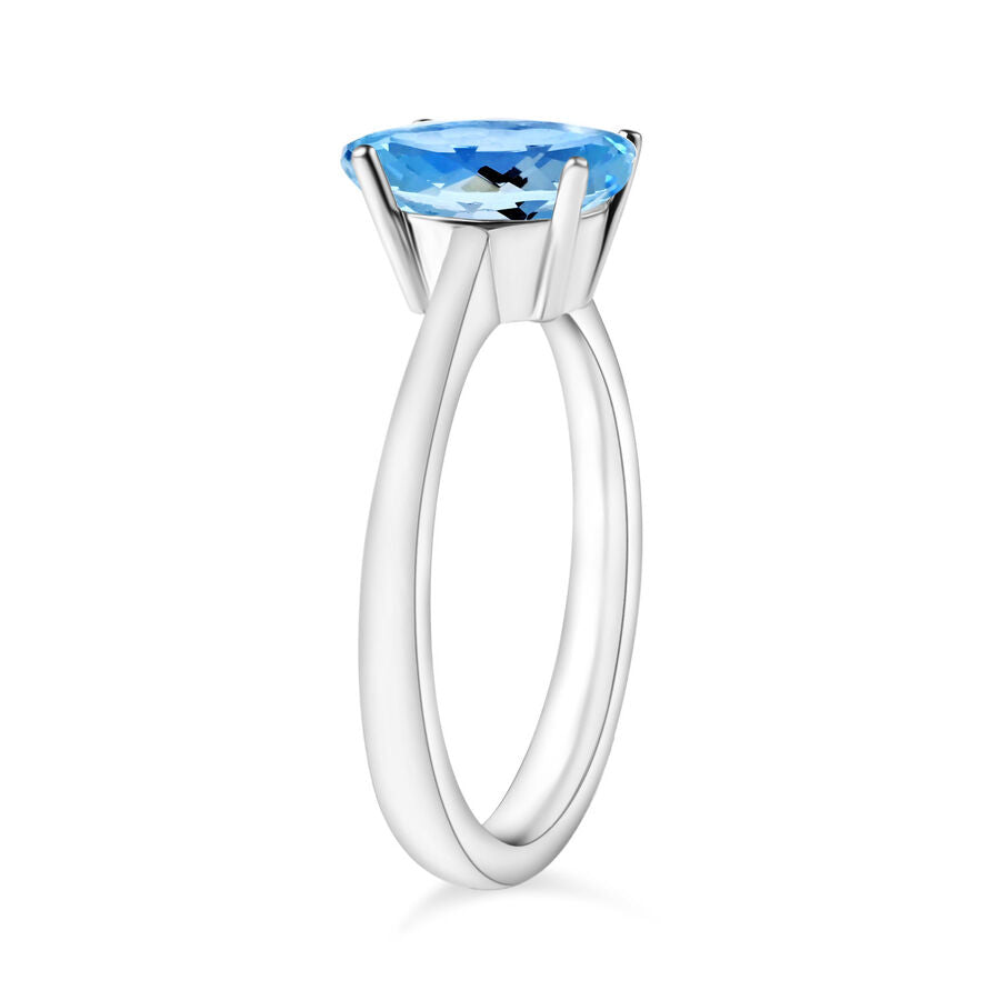950 Platinum  AAAA  Santamaria Aquamarine  Ring 1.30 ct,  Platinum Wt. 5.5 Gms  1.300  Ct. 7717399 2