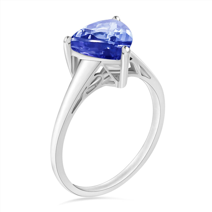 14K W Gold  AA  Tanzanite Ring 2.90 ct,  Gold Wt. 3.96 Gms  2.900  Ct. 7717450 2