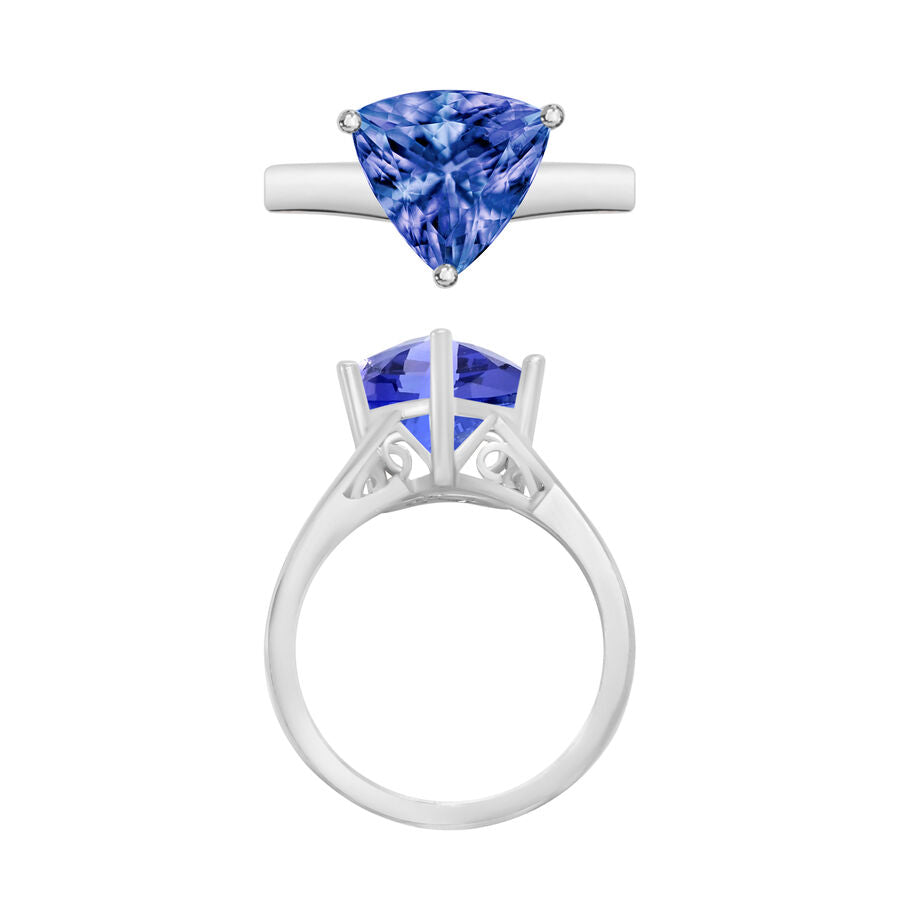 14K W Gold  AA  Tanzanite Ring 2.90 ct,  Gold Wt. 3.96 Gms  2.900  Ct. 7717450 3