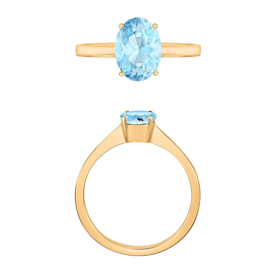 Aquamarine  Ring in Vermeil YG Sterling Silver 1.30 ct  1.300  Ct. 7717603 3