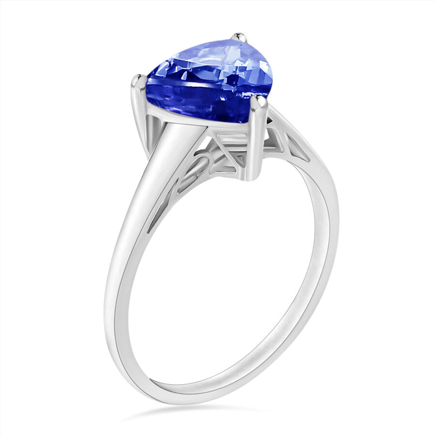 18K W Gold  AAA  Tanzanite Ring 2.90 ct,  Gold Wt. 5.44 Gms  2.900  Ct. 7717620 2