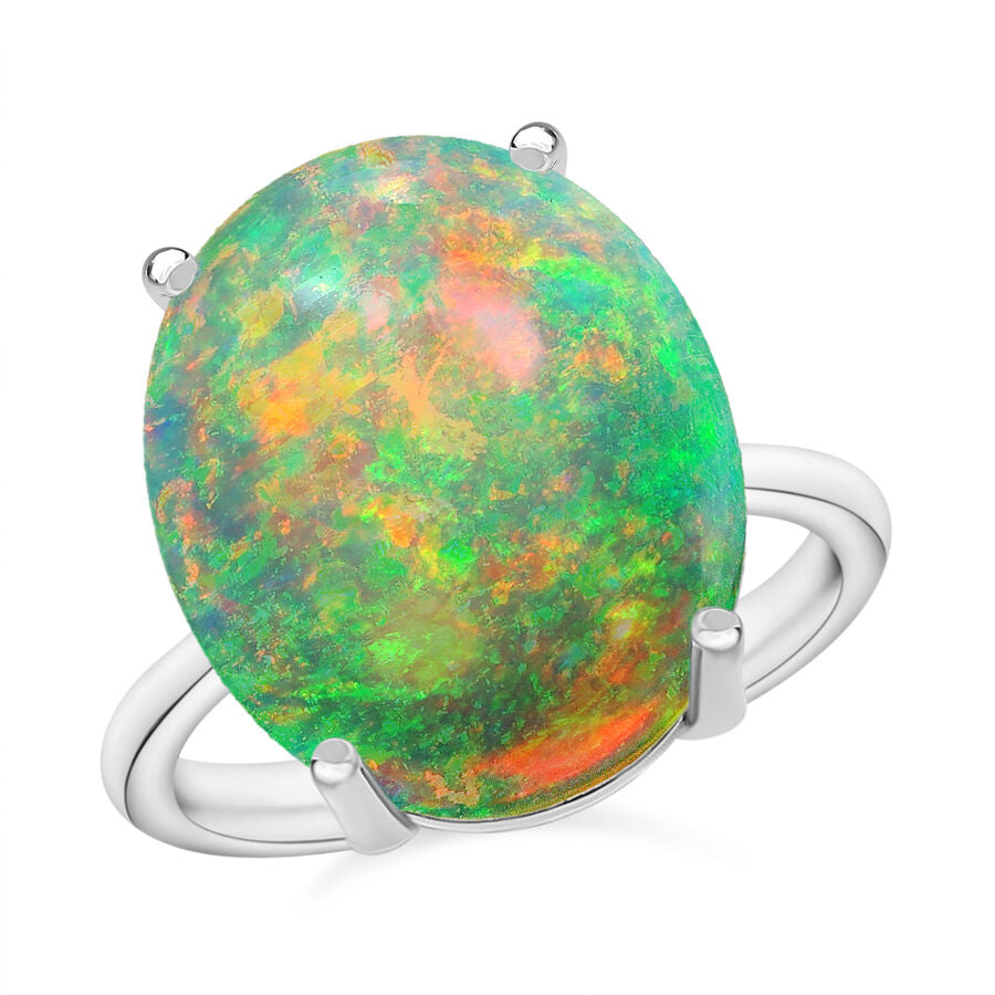 950 Platinum  AAAA  Ethiopian Opal  Solitaire Ring 5.00 ct,  Platinum Wt. 5.5 Gms  5.000  Ct. 7717637 0