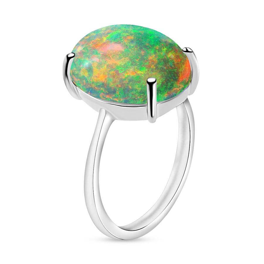 950 Platinum  AAAA  Ethiopian Opal  Solitaire Ring 5.00 ct,  Platinum Wt. 5.5 Gms  5.000  Ct. 7717637 2