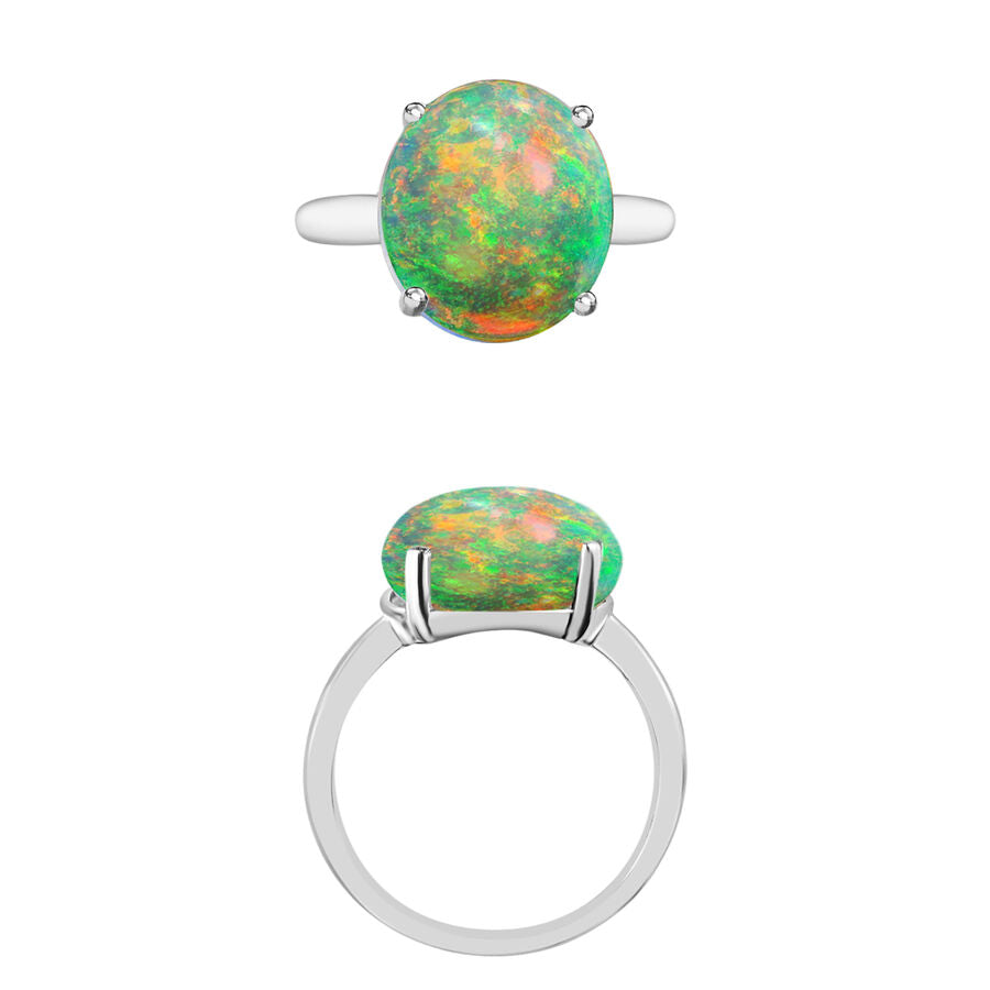 950 Platinum  AAAA  Ethiopian Opal  Solitaire Ring 2.40 ct,  Platinum Wt. 5.5 Gms  2.400  Ct. 7717807 3