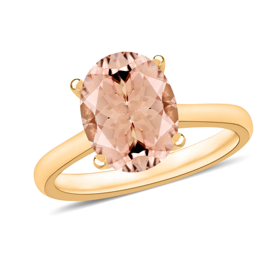 Morganite  Solitaire Ring in Vermeil YG Sterling Silver 2.40 ct  2.400  Ct. 7718393 0