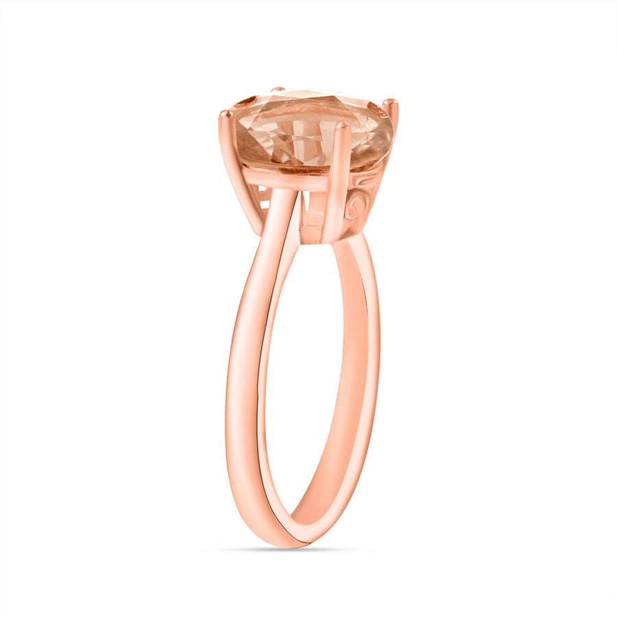 14K Rose Gold  AAA   Morganite  Solitaire Ring 2.40 ct,  Gold Wt. 4 Gms  2.400  Ct. 7718580 2
