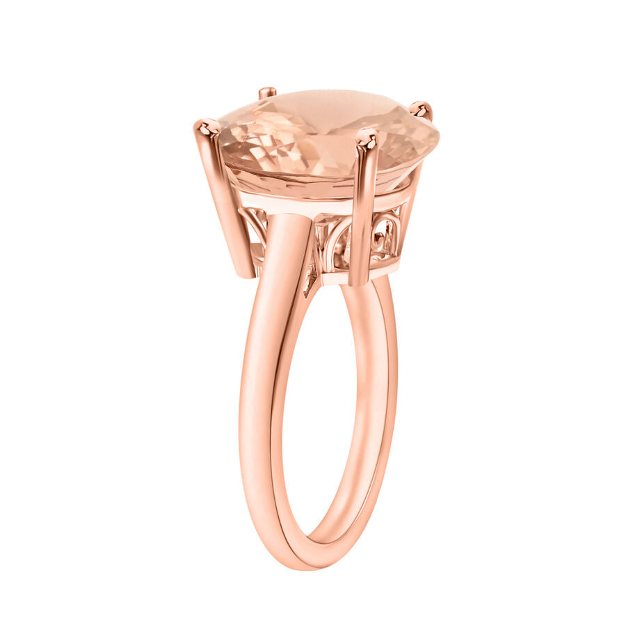 Morganite  Solitaire Ring in Vermeil RG Sterling Silver 4.40 ct  4.400  Ct. 7718921 2
