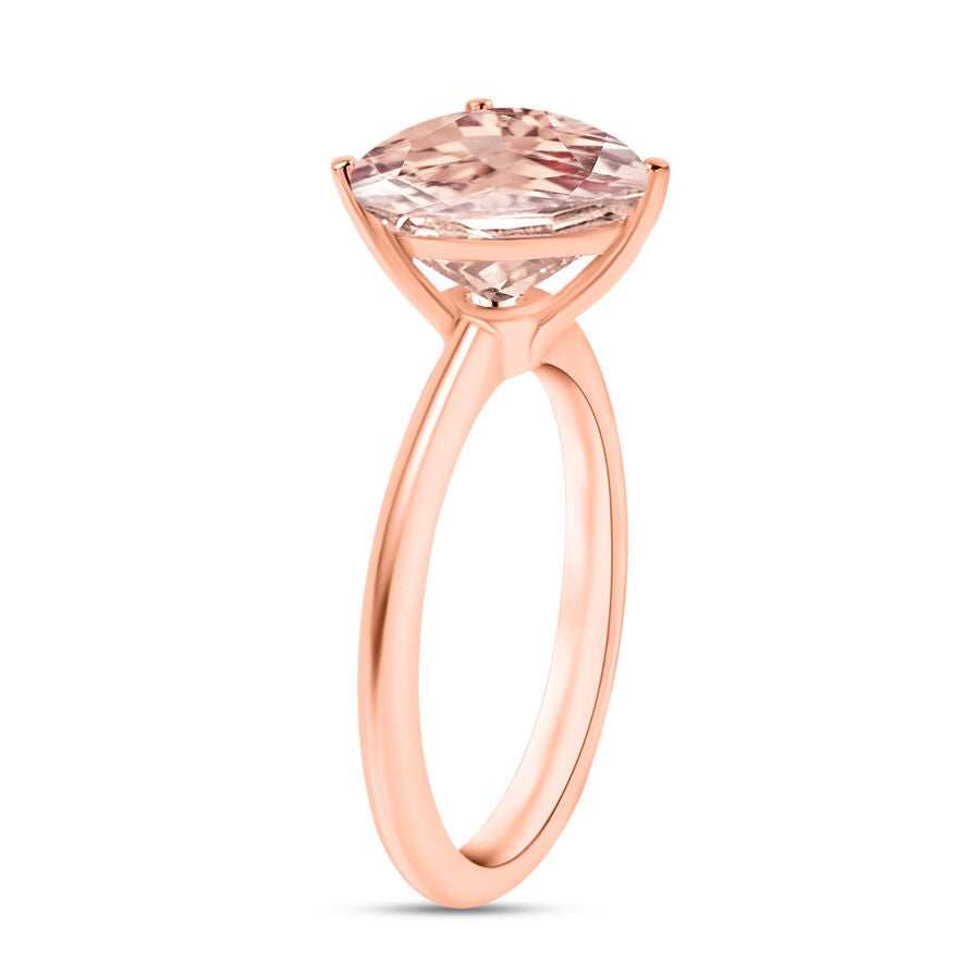 18K Rose Gold  AAA   Morganite  Ring 1.30 ct,  Gold Wt. 5.5 Gms  1.300  Ct. 7719689 2