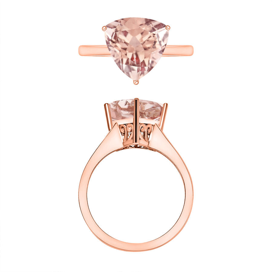 14K Rose Gold  AAA   Morganite  Solitaire Ring 2.60 ct,  Gold Wt. 4 Gms  2.600  Ct. 7719763 3