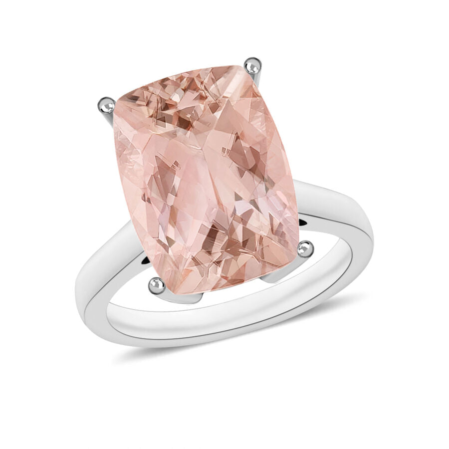 14K W Gold  AAA   Morganite  Ring 4.95 ct,  Gold Wt. 4 Gms  4.950  Ct. 7720103 0