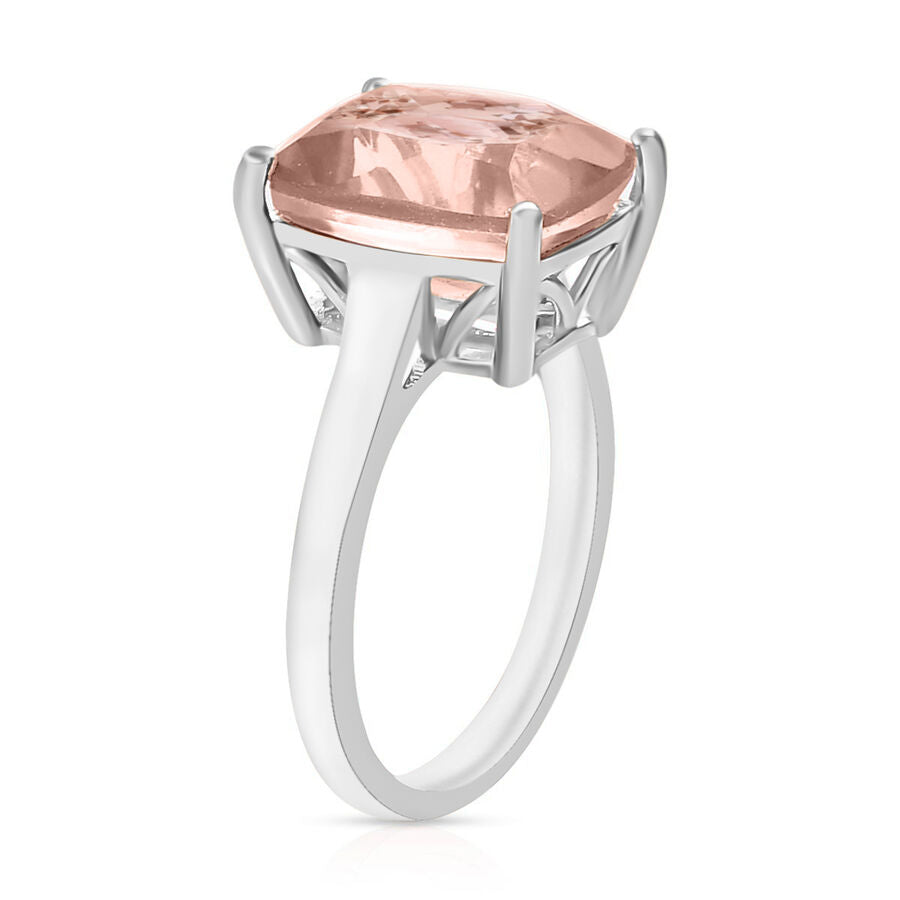 14K W Gold  AAA   Morganite  Ring 4.95 ct,  Gold Wt. 4 Gms  4.950  Ct. 7720103 2
