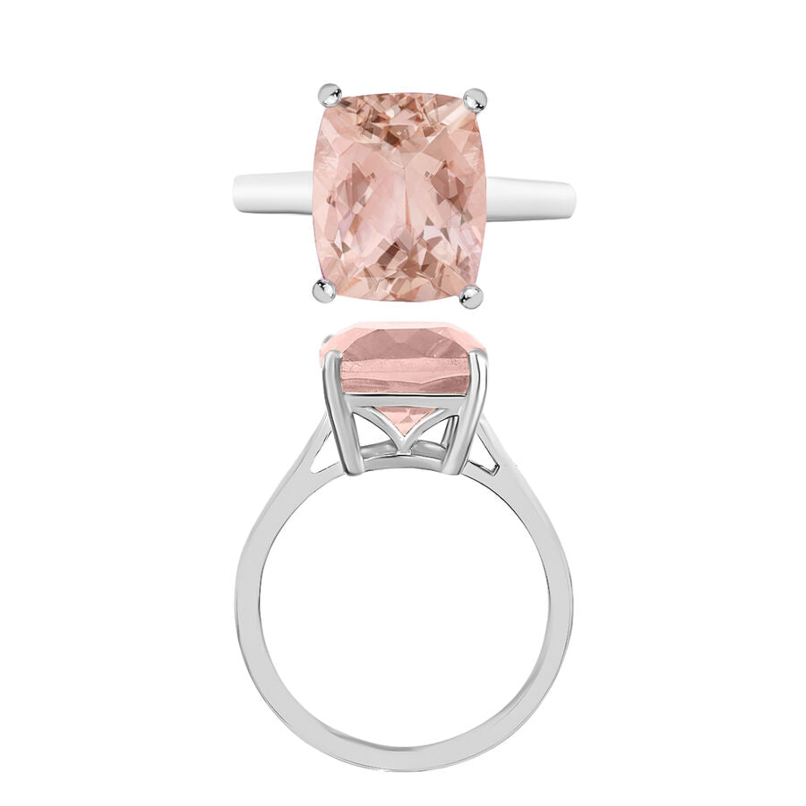 14K W Gold  AAA   Morganite  Ring 4.95 ct,  Gold Wt. 4 Gms  4.950  Ct. 7720103 3