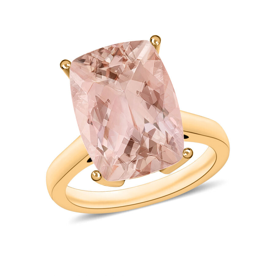 14K Yellow Gold  AAA   Morganite  Ring 4.95 ct,  Gold Wt. 4 Gms  4.950  Ct. 7720125 0