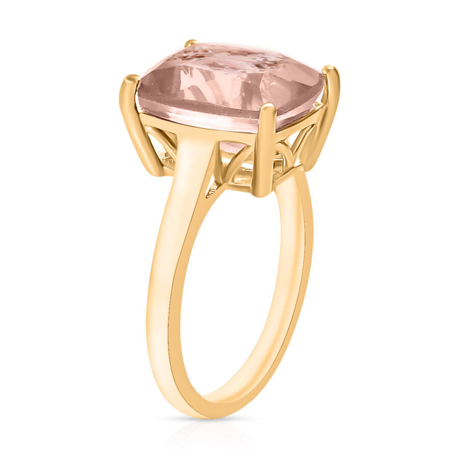 14K Yellow Gold  AAA   Morganite  Ring 4.95 ct,  Gold Wt. 4 Gms  4.950  Ct. 7720125 2