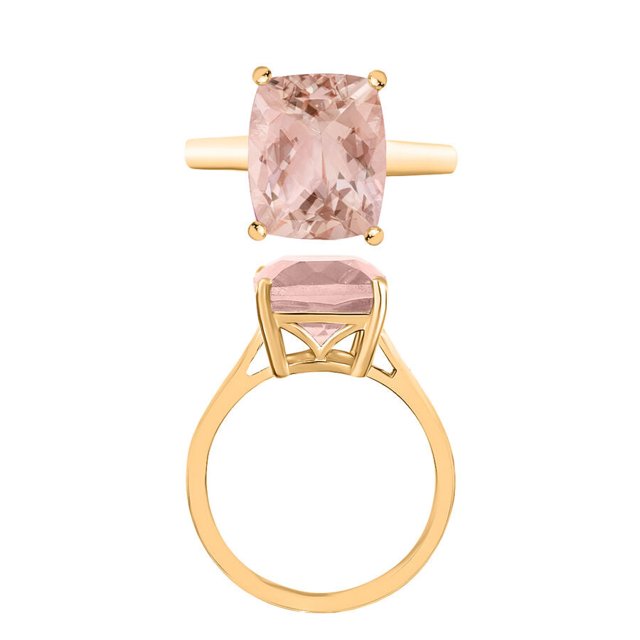 14K Yellow Gold  AAA   Morganite  Ring 4.95 ct,  Gold Wt. 4 Gms  4.950  Ct. 7720125 3