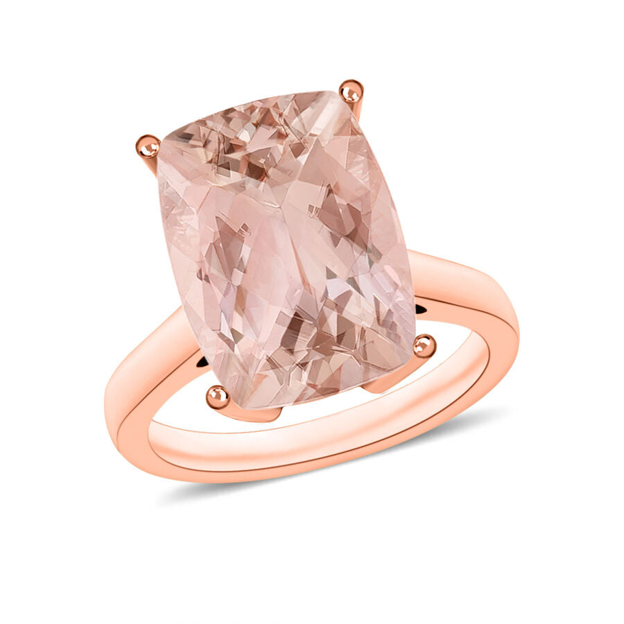 14K Rose Gold  AAA   Morganite  Ring 4.95 ct,  Gold Wt. 4 Gms  4.950  Ct. 7720144 0
