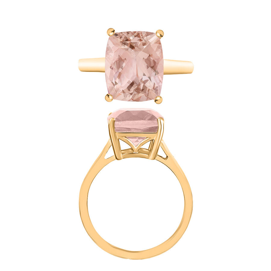 18K Yellow Gold  AAA   Morganite  Ring 4.95 ct,  Gold Wt. 5.5 Gms  4.950  Ct. 7720380 3