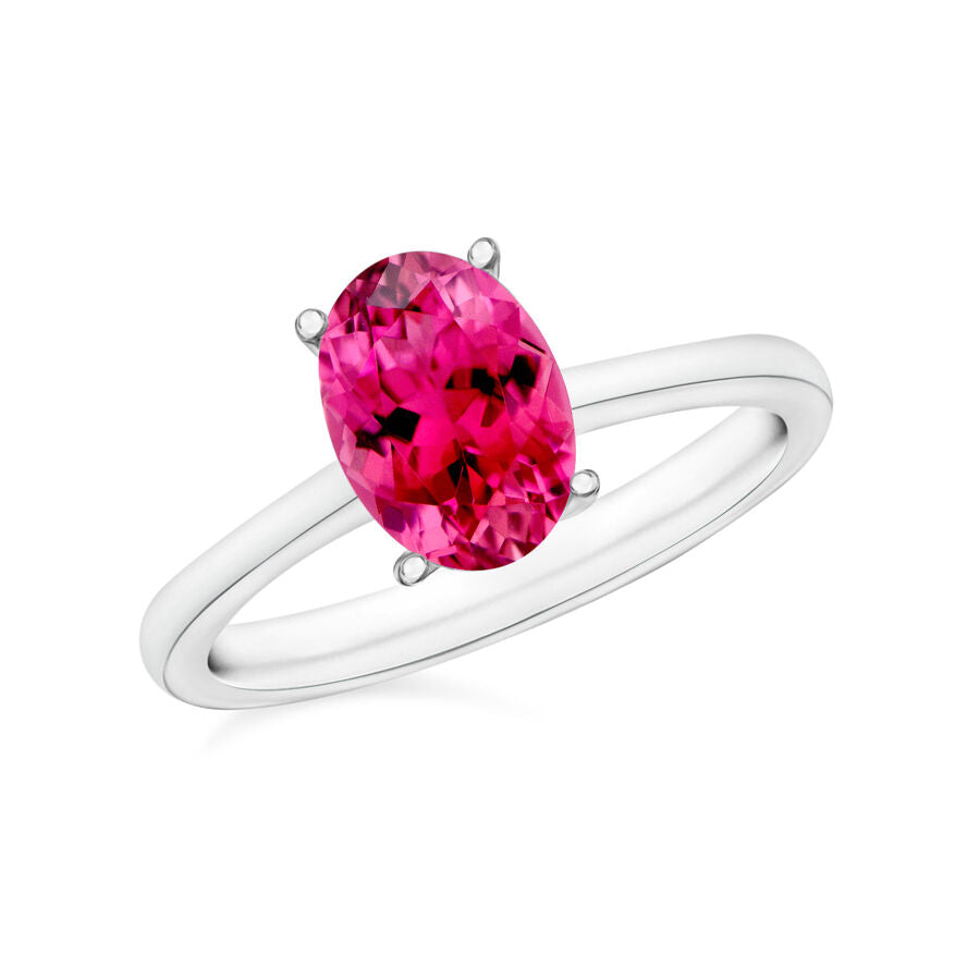 Rubellite  Ring in Platinum Overlay Sterling Silver 1.30 ct  1.300  Ct. 7720817 0