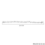 Designer Inspired Close Out - Natural White Diamond Bubble Bracelet (Size - 7.5) with GB Lock Box in Platinum Overlay Sterling Silver 1.00 Ct, Silver Wt 14.80 Gms_7722824_4