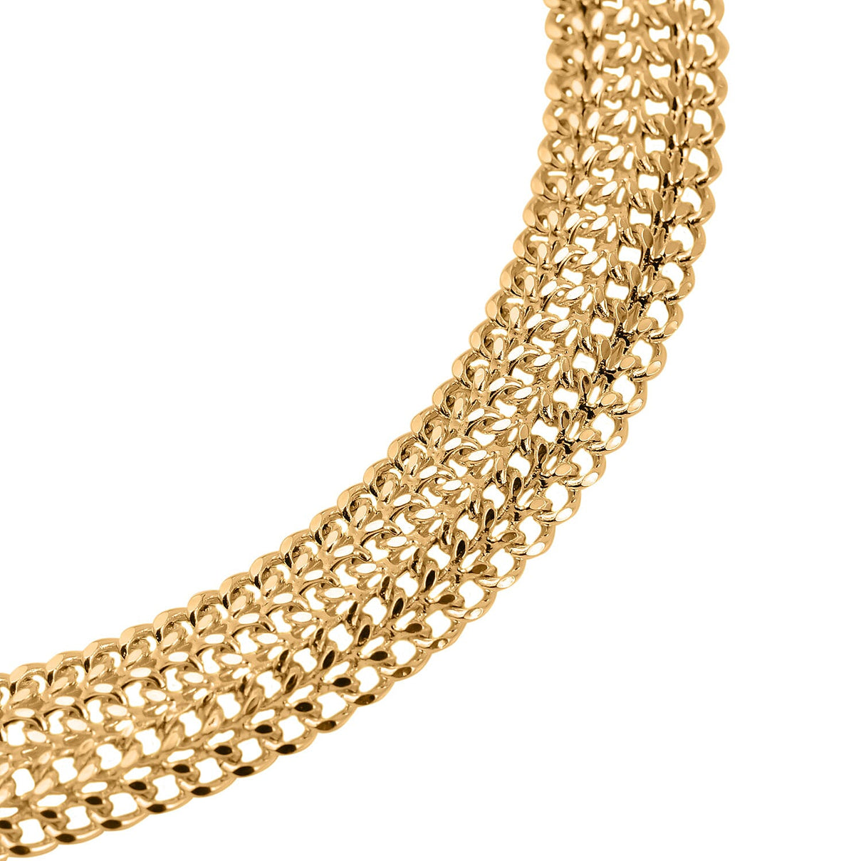 9K Yellow Gold Diamond Cut Domed Curb Bismark Bracelet (Size - 7.5) 7722993 2