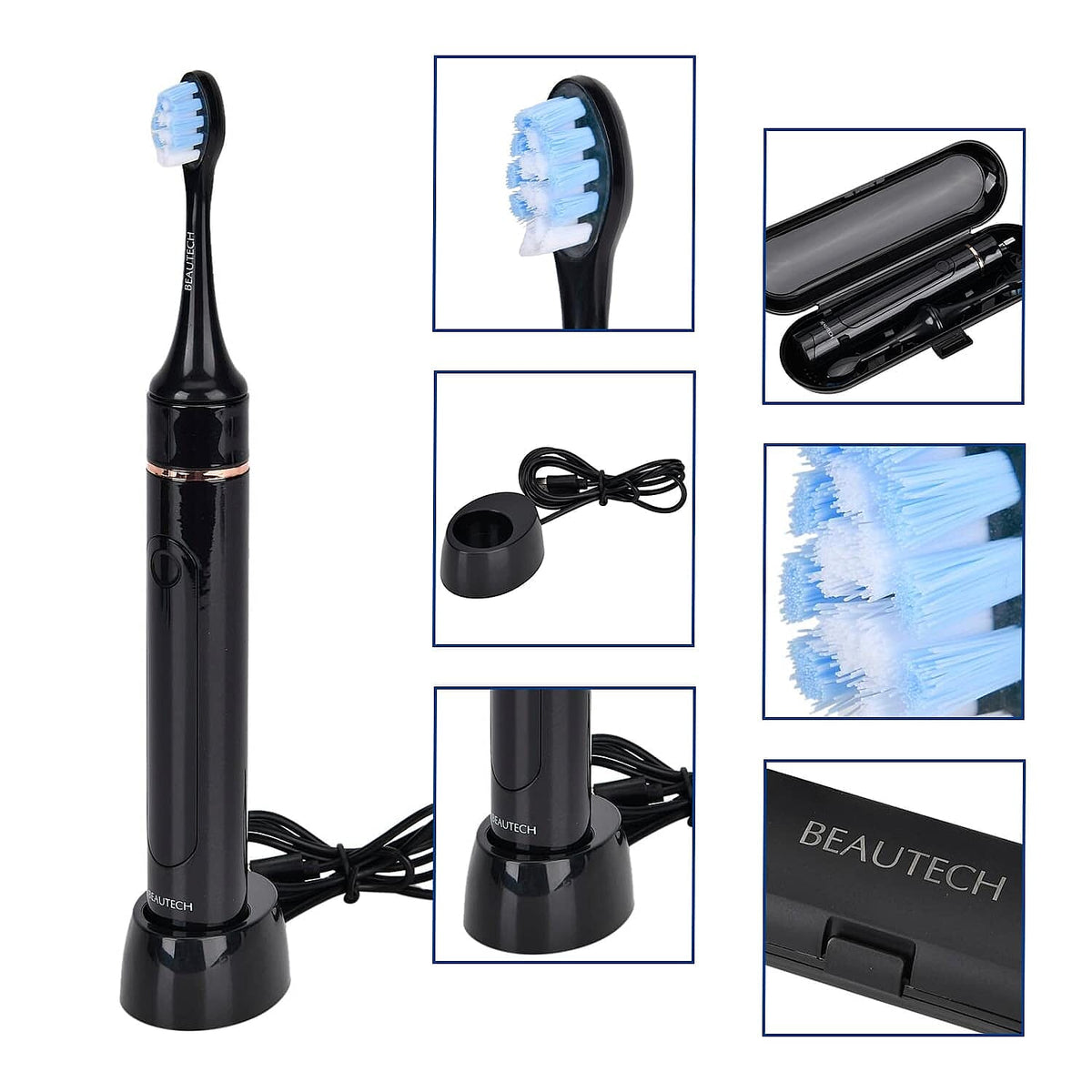 Beautech LED 5 Mode Toothbrush with 4 Replacement Brush Heads and Dual Charging Options 7723464 9